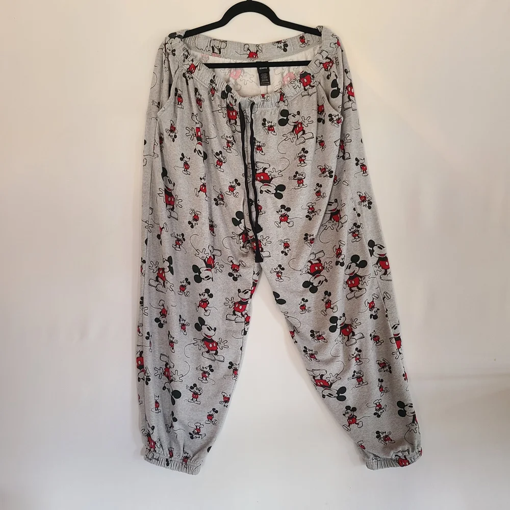 Disney Mickey Mouse Womens Lounge Pajamas - Gray and Red Size Xl - Picture 3 of 13